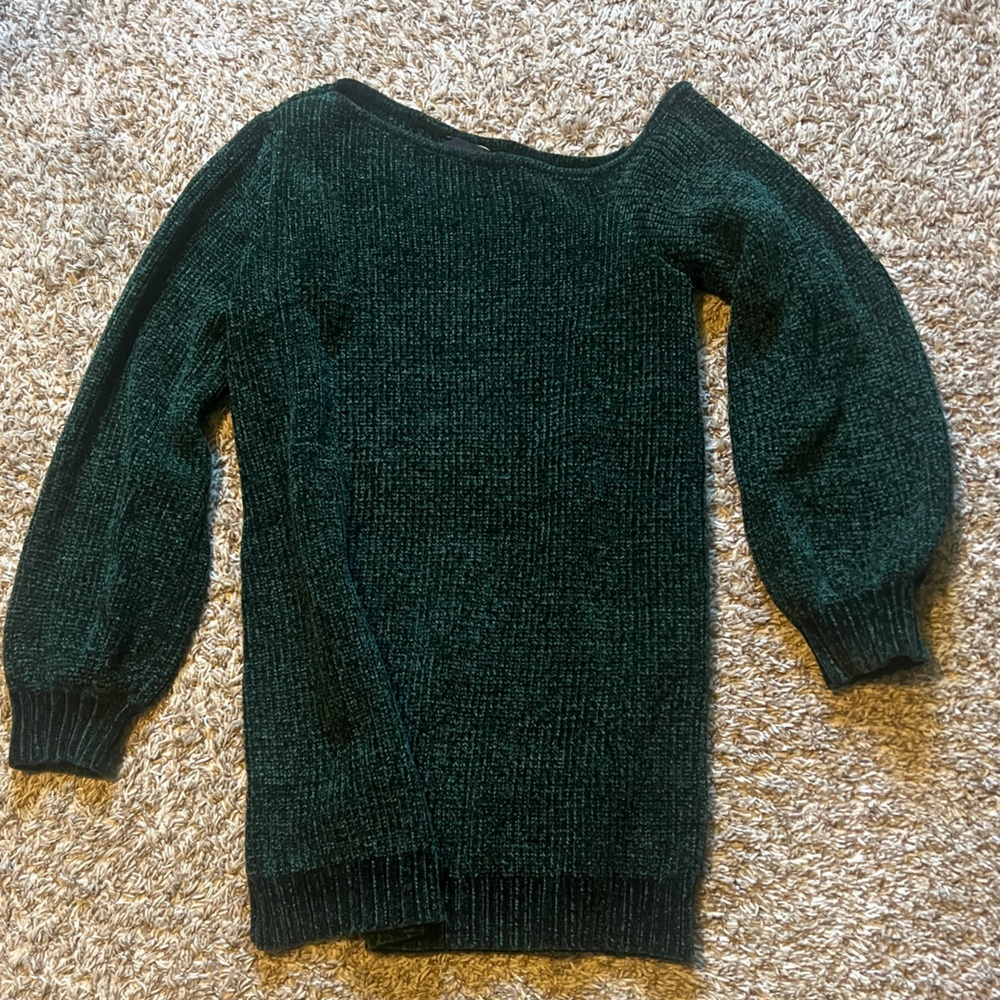 Green Off Shoulder VICI sweater dress Large